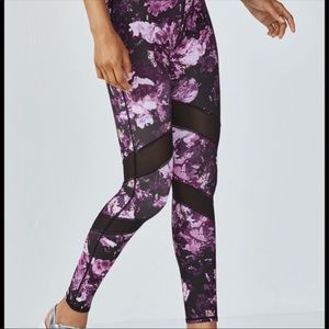 Fabletics Gaviota Purple Floral Leggings S